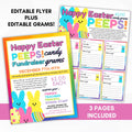 Easter Peeps Candy Gram Fundraiser Set